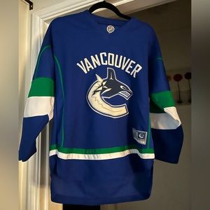 NHL Blue and Green Vancouver Kids Jersey